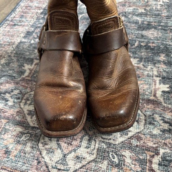 Frye Brown harness engineer Leather Men's Boots 7.5 - Picture 4 of 4